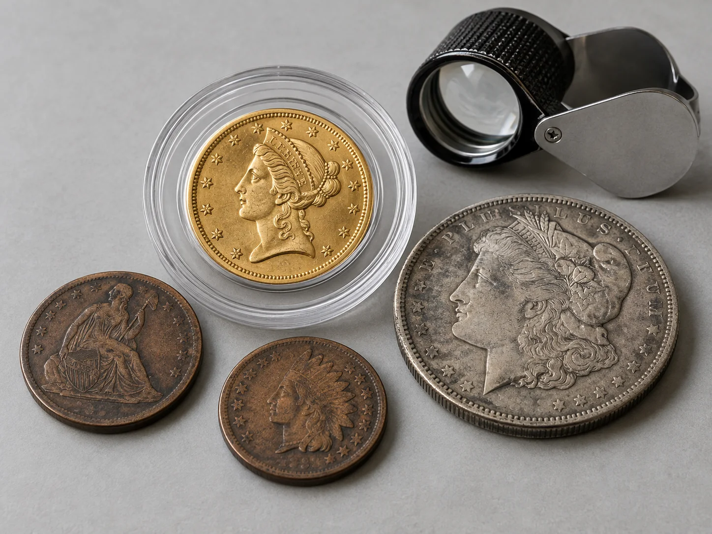 Illustrative collectible coins
