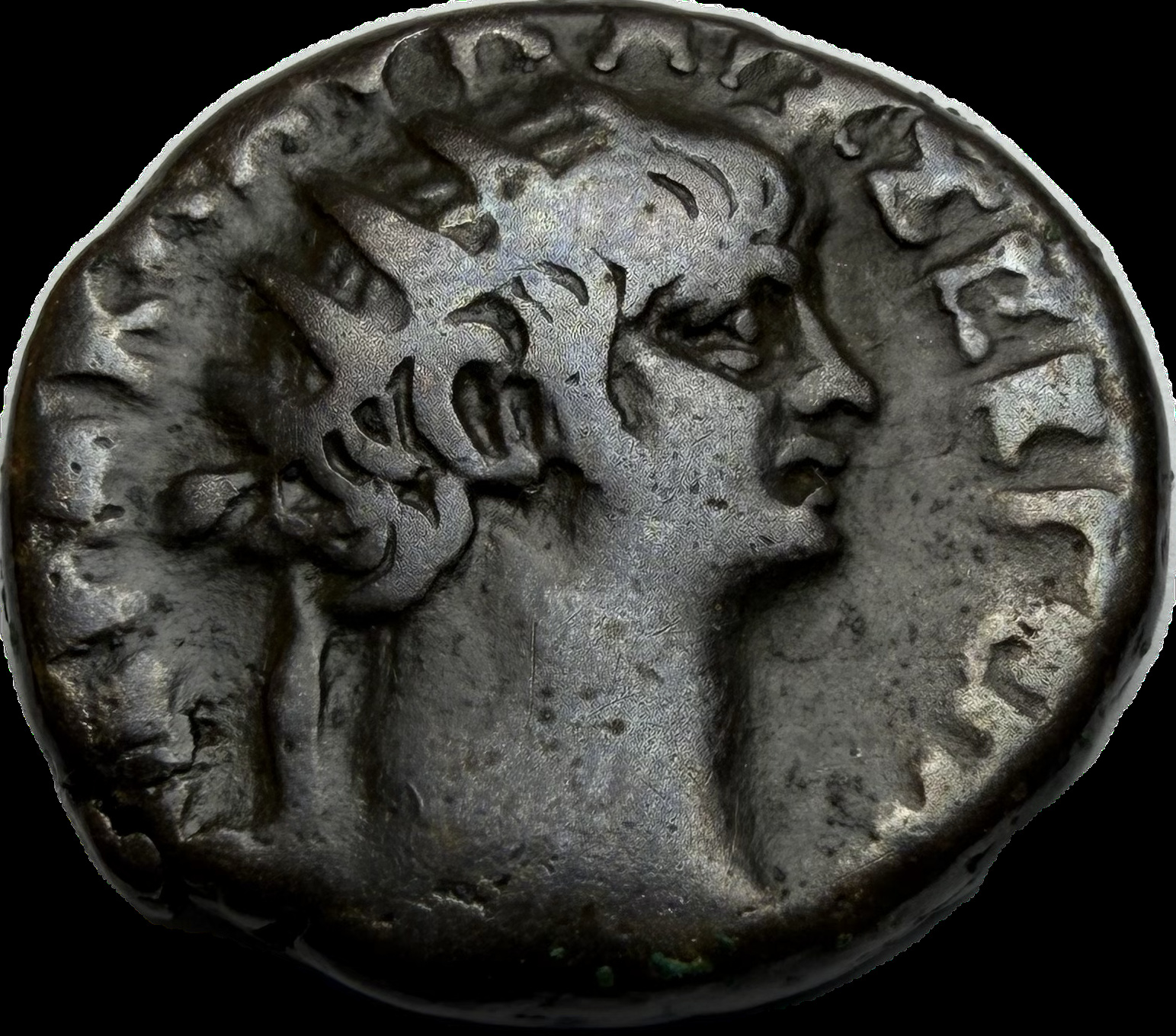 Nero & Poppaea Sabina Billon Tetradrachm — Alexandria, Egypt 54-68 AD