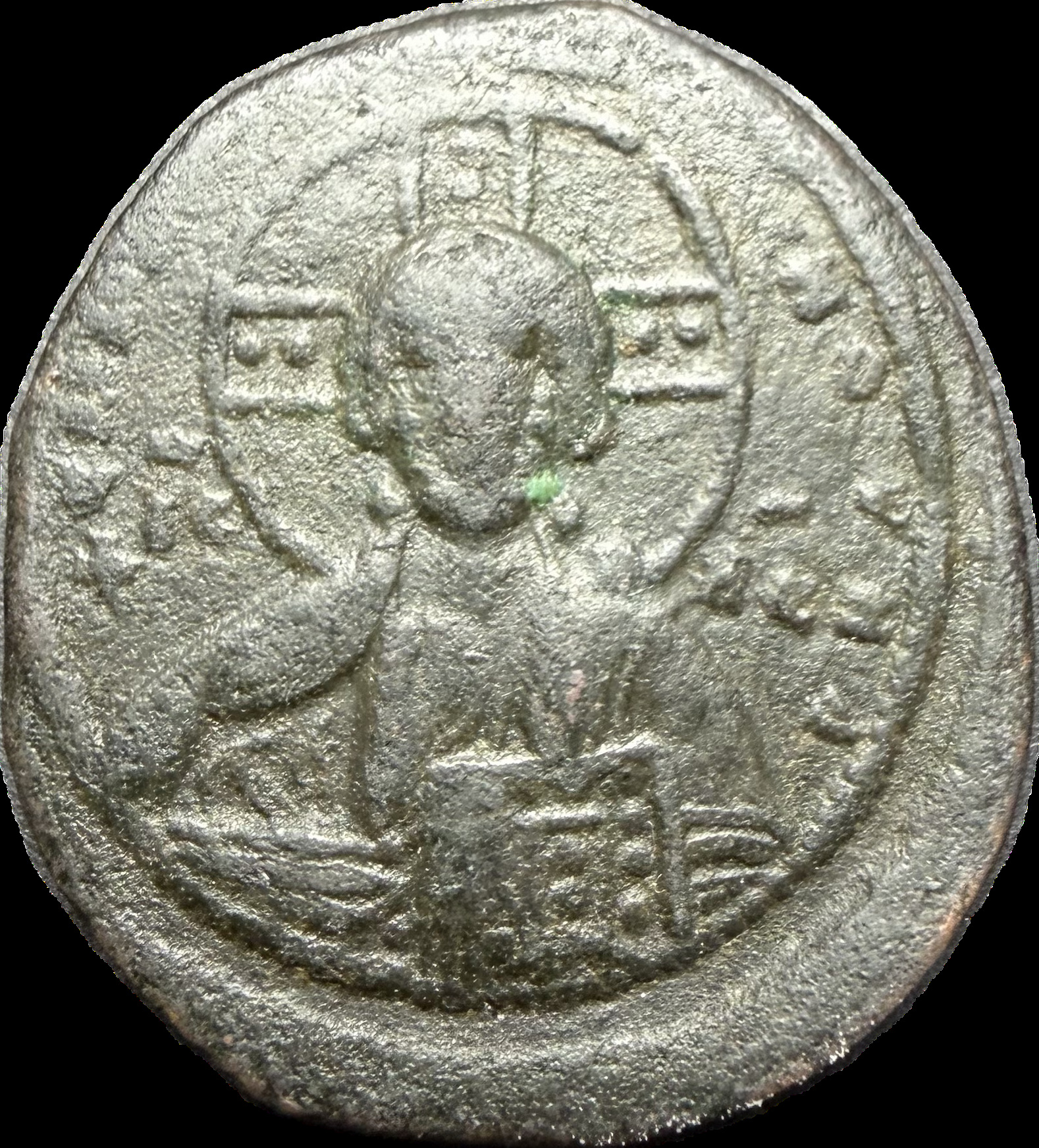 Byzantine Anonymous Class A3 AE Follis – Christ Pantokrator (Circa 1020-1028 AD)